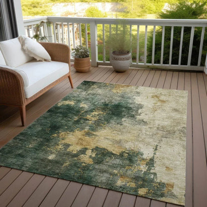 Fibra Green Washable Indoor-Outdoor Rug-Outdoor Rugs-LOOMLAN Rugs-LOOMLAN