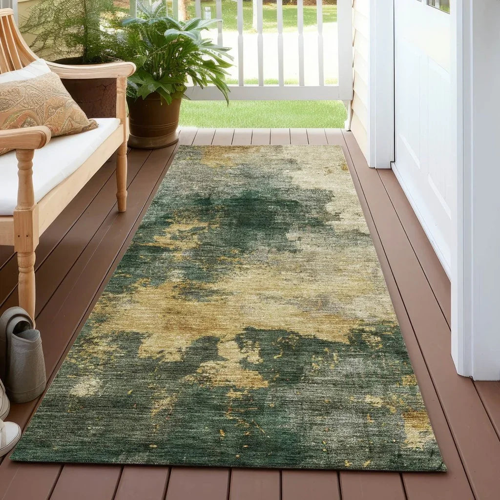 Fibra Green Washable Indoor-Outdoor Rug-Outdoor Rugs-LOOMLAN Rugs-LOOMLAN