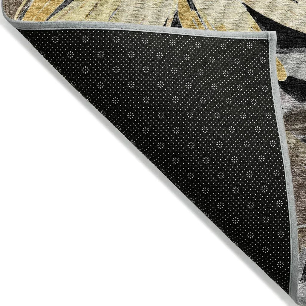 Fibrosa Black Washable Indoor - Outdoor Rug - LOOMLAN - LOOMLAN Rugs - Outdoor Rugs