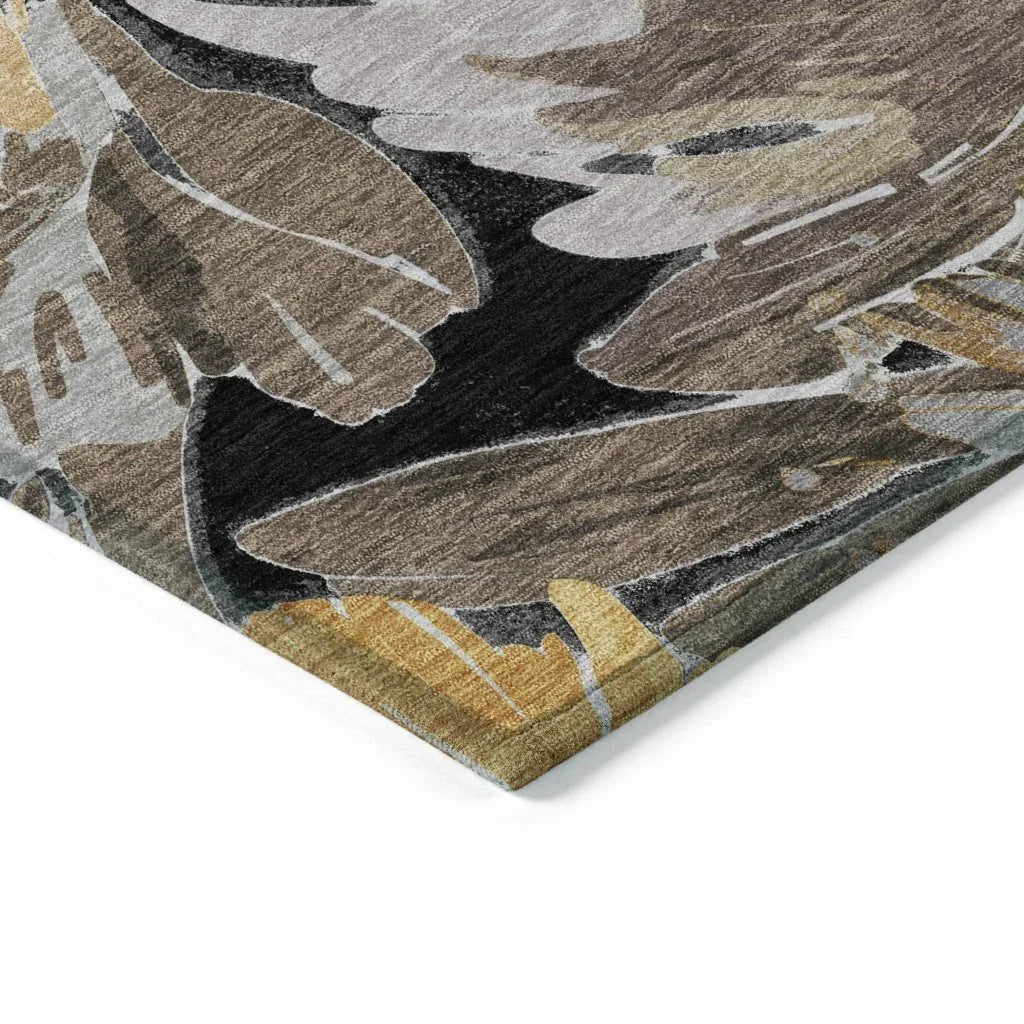 Fibrosa Black Washable Indoor - Outdoor Rug - LOOMLAN - LOOMLAN Rugs - Outdoor Rugs