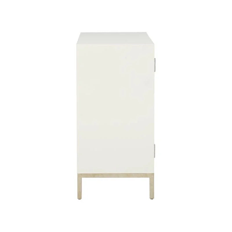 Ficino Metal Framed White Bookshelf - LOOMLAN - Chelsea House - Bookcases