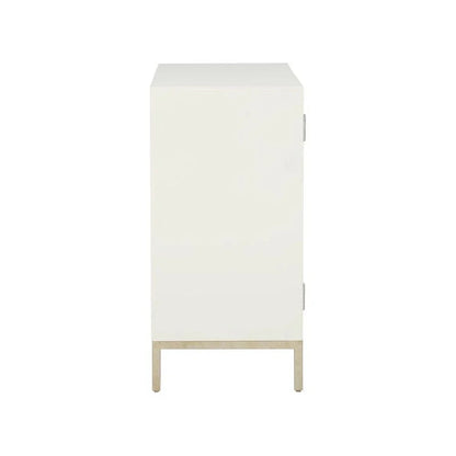 Ficino Metal Framed White Bookshelf - LOOMLAN - Chelsea House - Bookcases