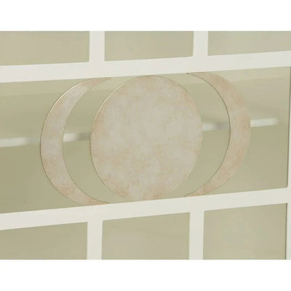 Ficino Metal Framed White Bookshelf - LOOMLAN - Chelsea House - Bookcases