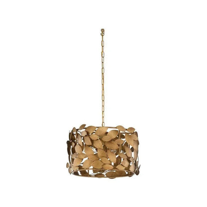 Ficus Iron Made Gold Finish Round Chandelier - LOOMLAN - Chelsea House - Chandeliers