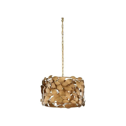 Ficus Iron Made Gold Finish Round Chandelier - LOOMLAN - Chelsea House - Chandeliers