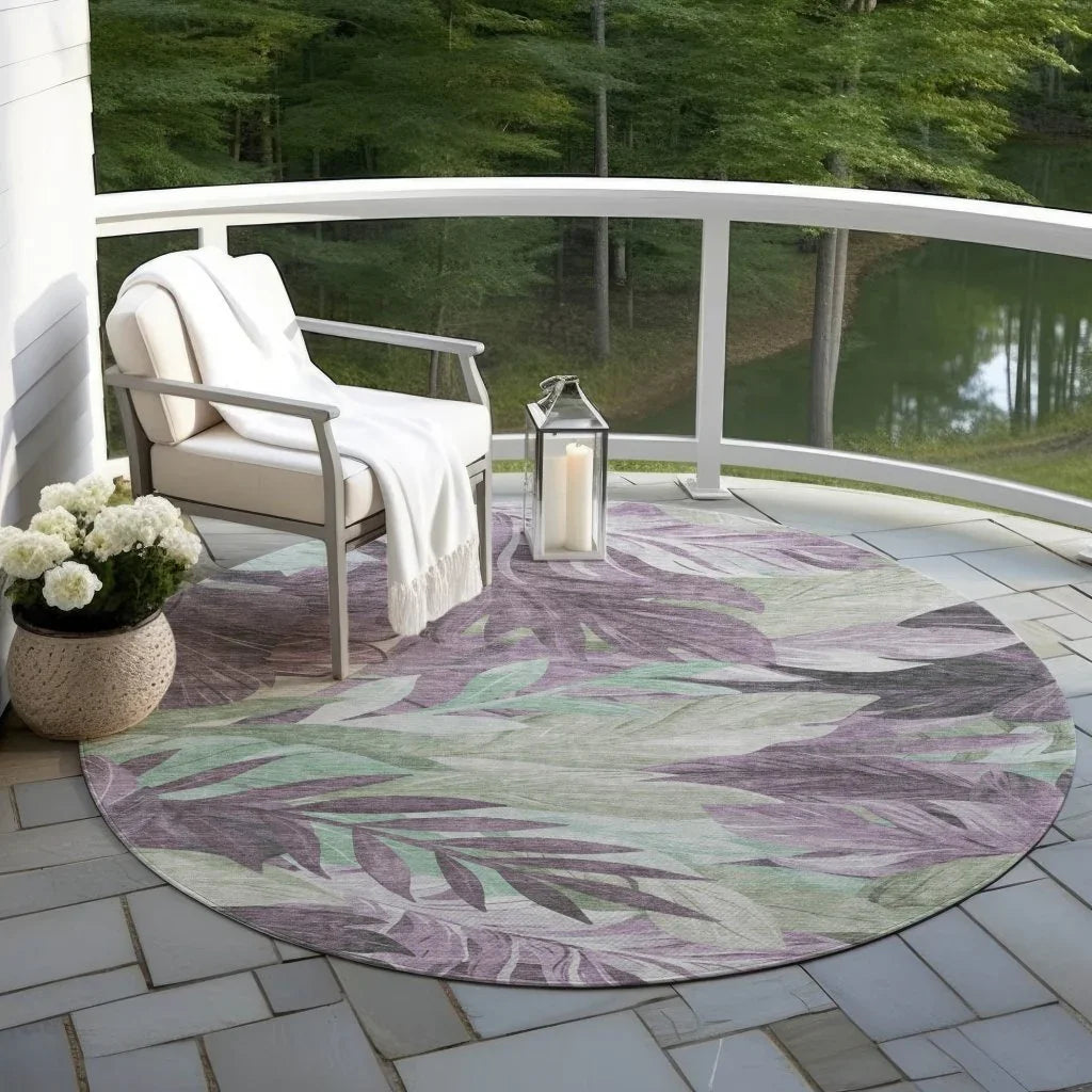 Filone Purple Washable Indoor - Outdoor Rug - LOOMLAN - LOOMLAN Rugs - Outdoor Rugs