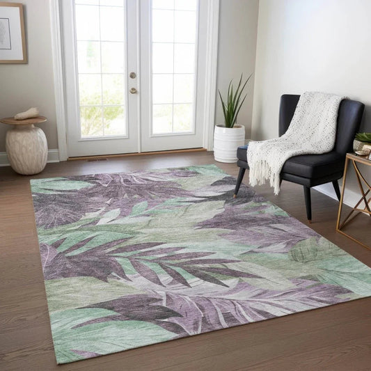 Filone Purple Washable Indoor - Outdoor Rug - LOOMLAN - LOOMLAN Rugs - Outdoor Rugs