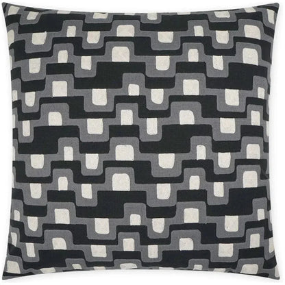 Final Touch Abstract Black Grey Large Throw Pillow - LOOMLAN - D.V. Kap - Throw Pillows