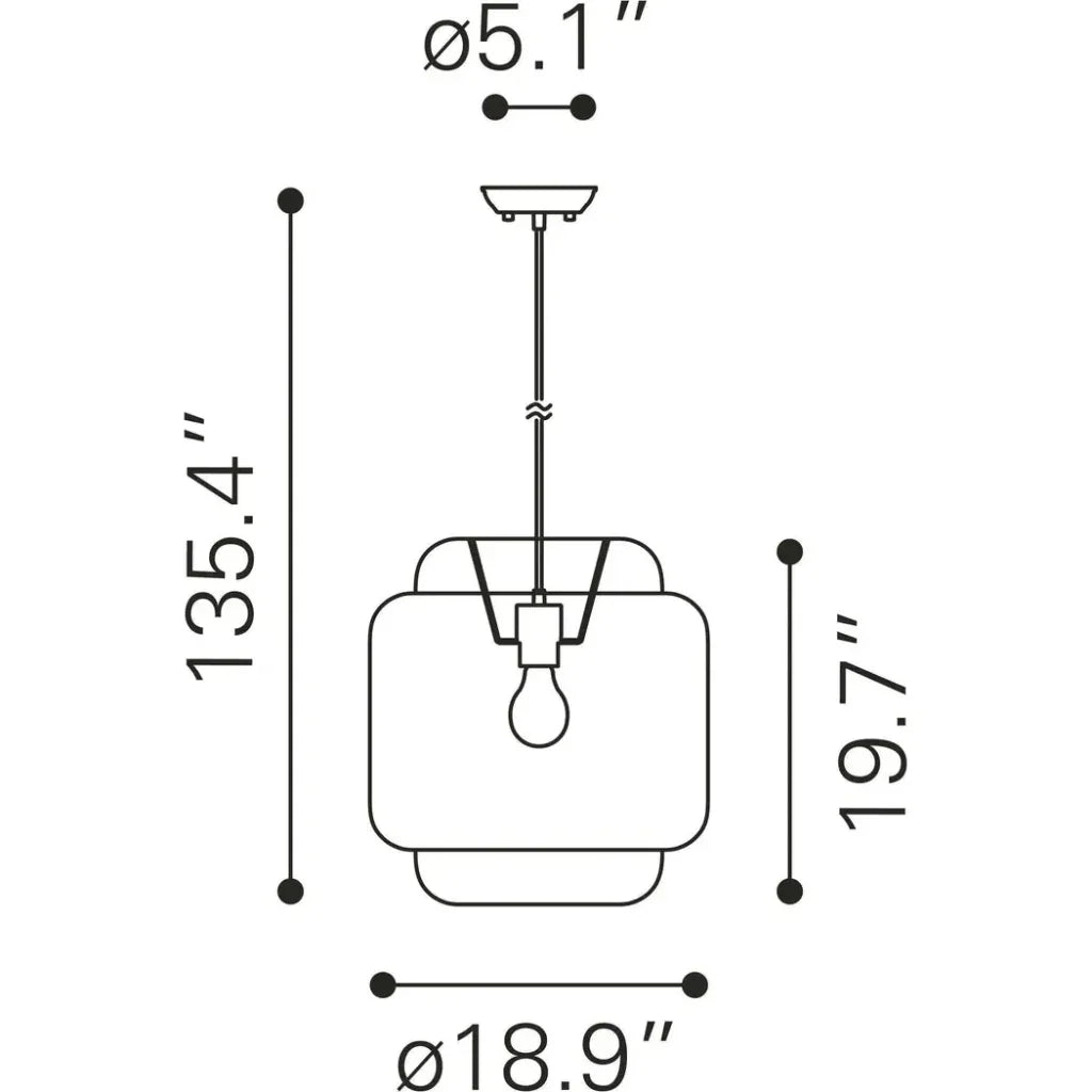Finch Ceiling Lamp Natural - LOOMLAN - Zuo Modern - Pendants