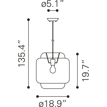 Finch Ceiling Lamp Natural - LOOMLAN - Zuo Modern - Pendants