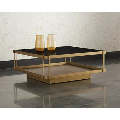 Finch Iron Framed Square Coffee Table - LOOMLAN - SUNPAN - Coffee Tables