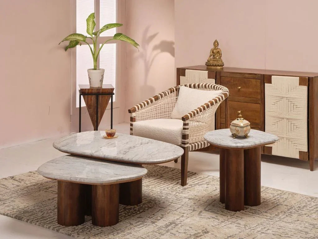 Fiondra Marble Top Side Table