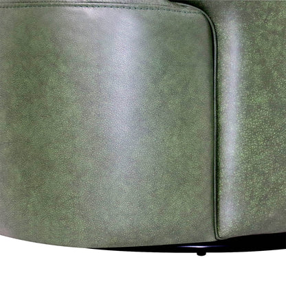 Fireside Top Grain Leather Swivel Club Chair