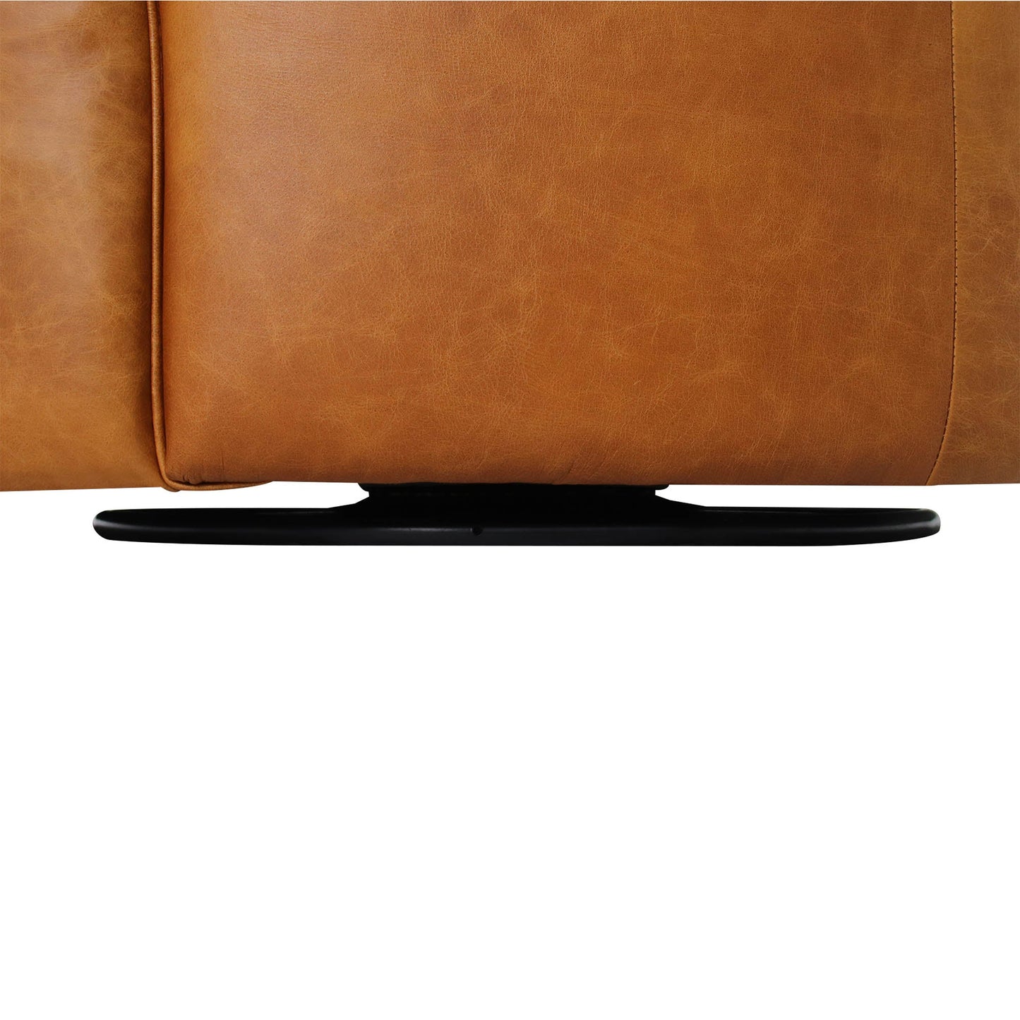 Fireside Top Grain Leather Swivel Club Chair