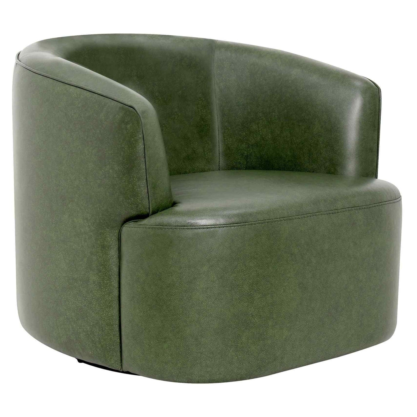 Fireside Top Grain Leather Swivel Club Chair