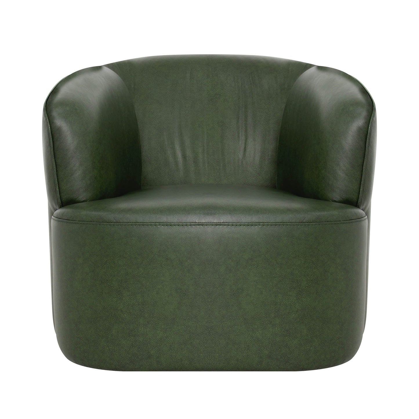 Fireside Top Grain Leather Swivel Club Chair