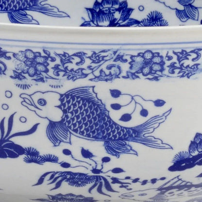 Fish Hand - Painted Classic Blue Bowl - LOOMLAN - Chelsea House - Boxes & Bowls