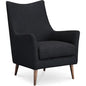 Fisher Solid Rubber Wood Black Armchair - LOOMLAN - Moe's Home - Club Chairs