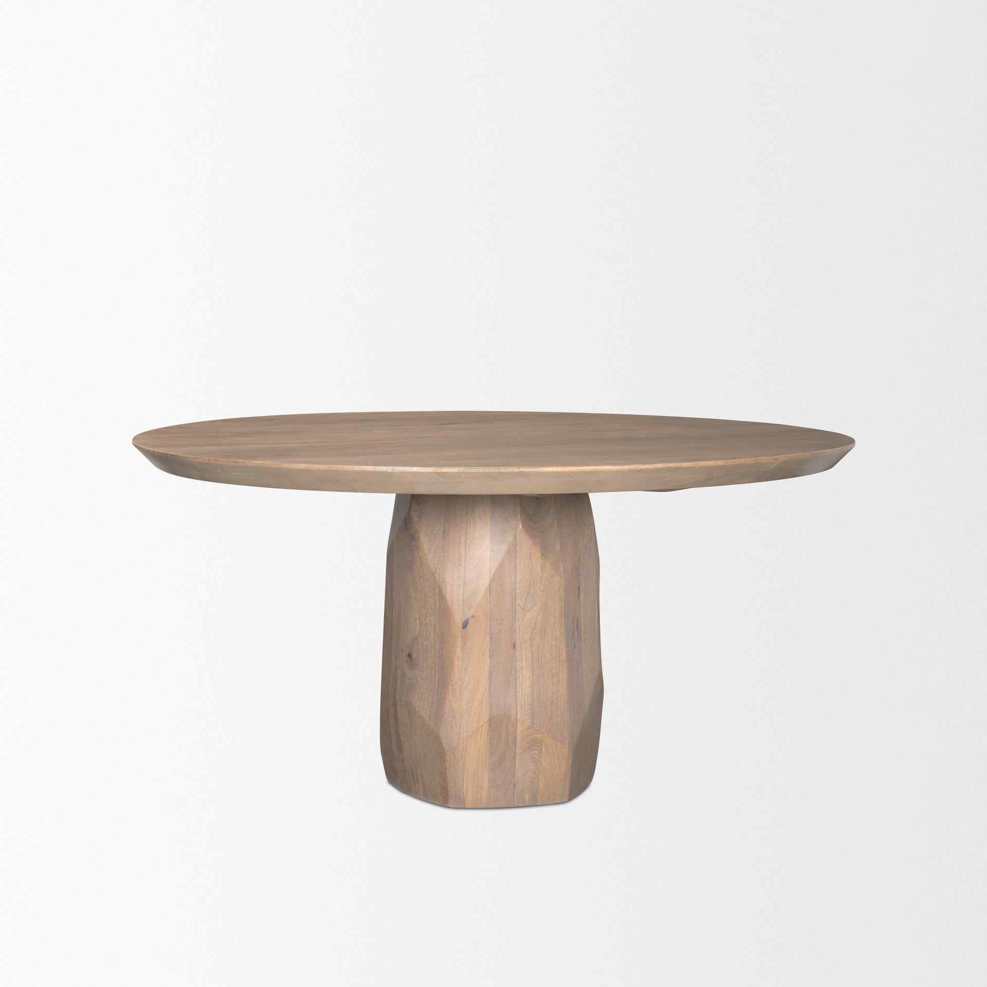 Fitzgerald Wooden Round Dining Table-Dining Tables-Mercana-LOOMLAN
