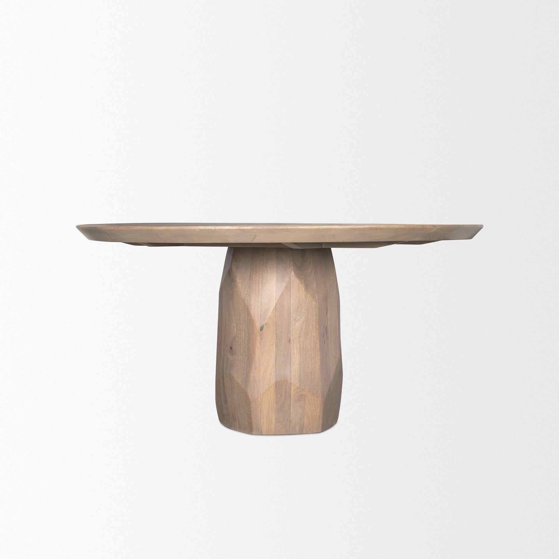 Fitzgerald Wooden Round Dining Table-Dining Tables-Mercana-LOOMLAN