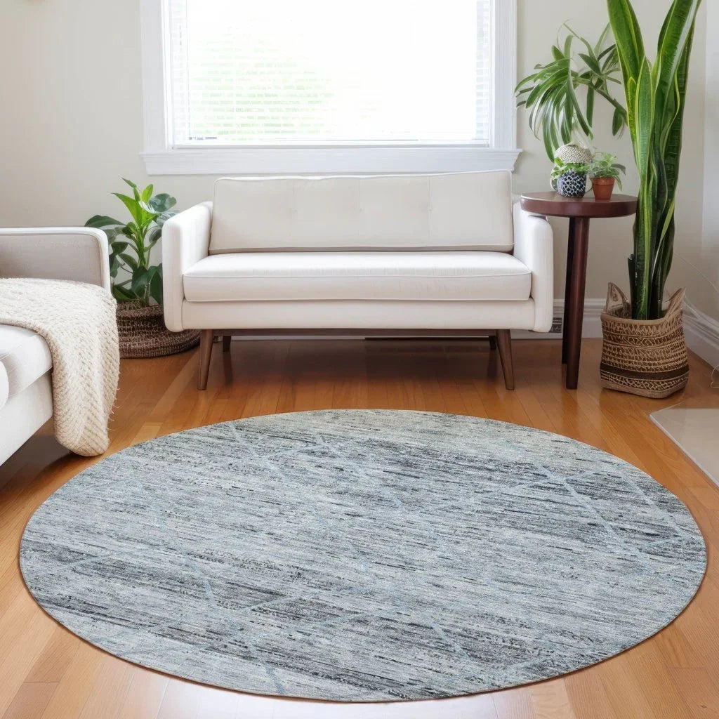 Flamara Blue Washable Indoor - Outdoor Rug - LOOMLAN - LOOMLAN Rugs - Outdoor Rugs