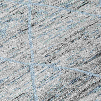 Flamara Blue Washable Indoor - Outdoor Rug - LOOMLAN - LOOMLAN Rugs - Outdoor Rugs