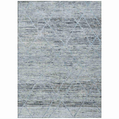 Flamara Blue Washable Indoor - Outdoor Rug - LOOMLAN - LOOMLAN Rugs - Outdoor Rugs