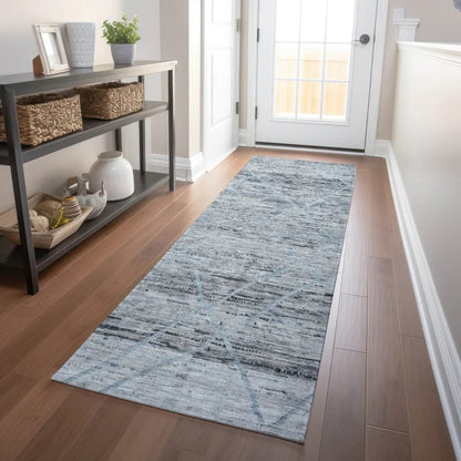 Flamara Blue Washable Indoor - Outdoor Rug - LOOMLAN - LOOMLAN Rugs - Outdoor Rugs