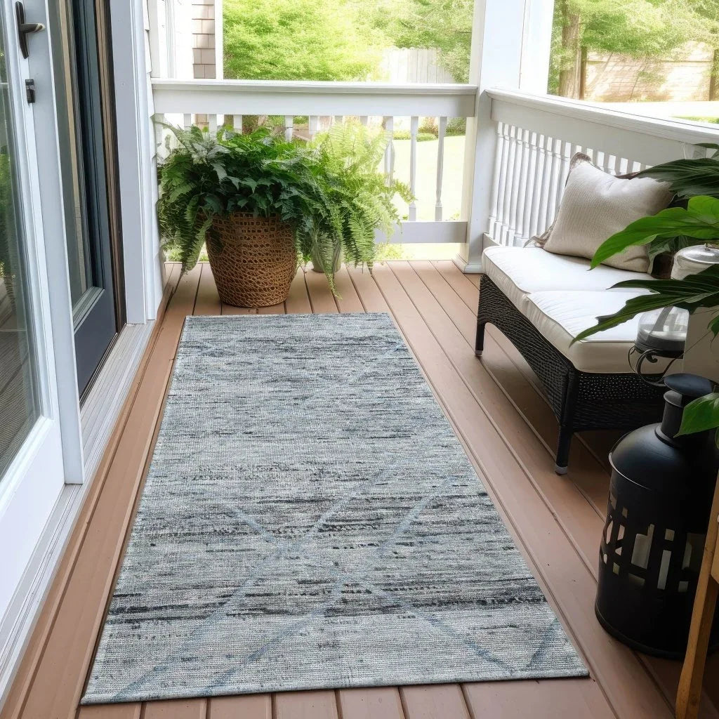 Flamara Blue Washable Indoor - Outdoor Rug - LOOMLAN - LOOMLAN Rugs - Outdoor Rugs