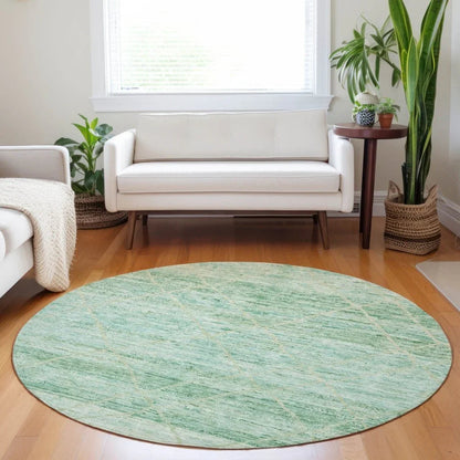 Flamara Green Washable Indoor - Outdoor Rug - LOOMLAN - LOOMLAN Rugs - Outdoor Rugs