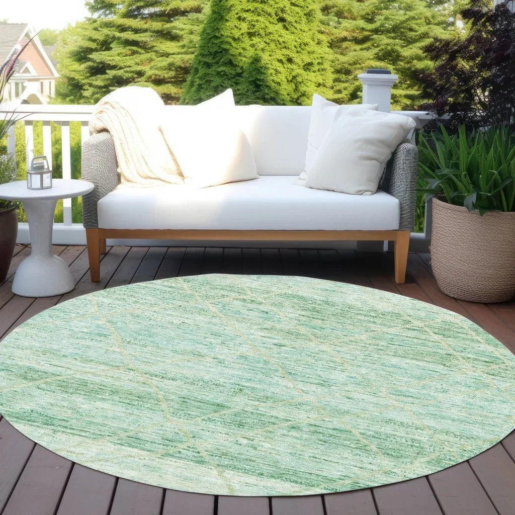 Flamara Green Washable Indoor - Outdoor Rug - LOOMLAN - LOOMLAN Rugs - Outdoor Rugs
