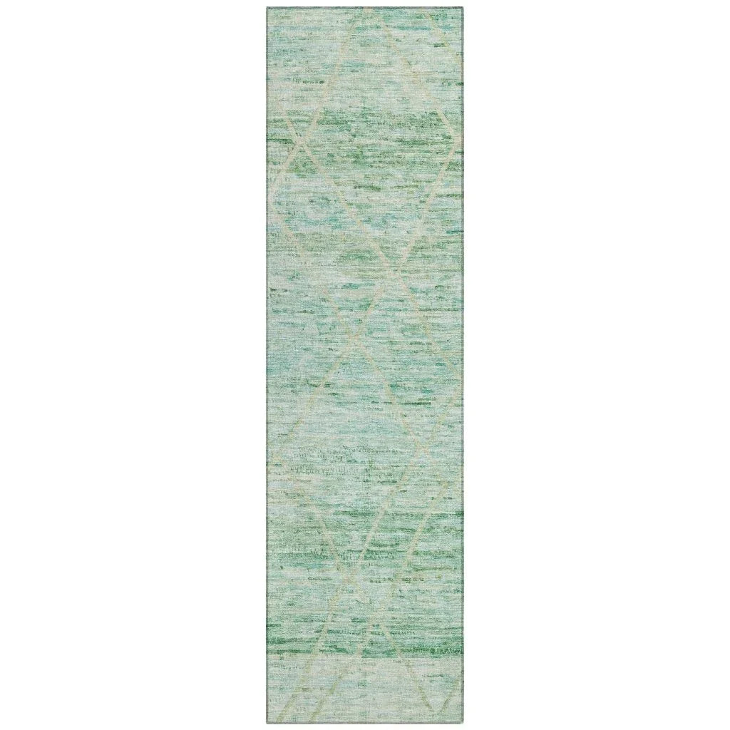 Flamara Green Washable Indoor - Outdoor Rug - LOOMLAN - LOOMLAN Rugs - Outdoor Rugs