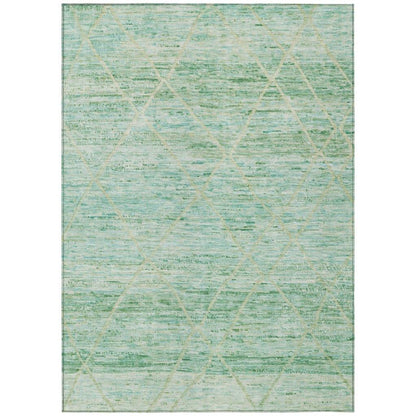 Flamara Green Washable Indoor - Outdoor Rug - LOOMLAN - LOOMLAN Rugs - Outdoor Rugs