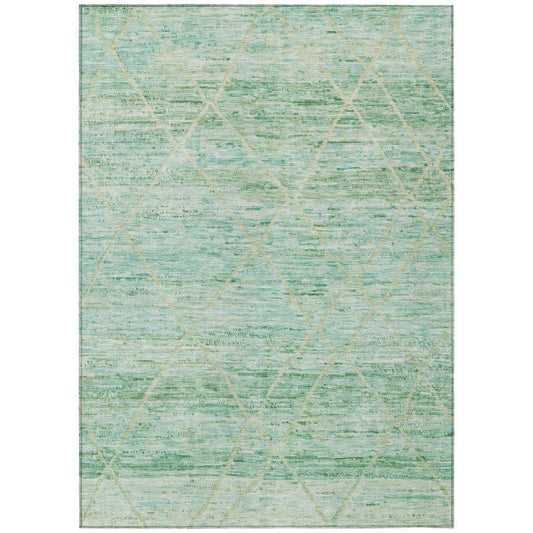 Flamara Green Washable Indoor - Outdoor Rug - LOOMLAN - LOOMLAN Rugs - Outdoor Rugs
