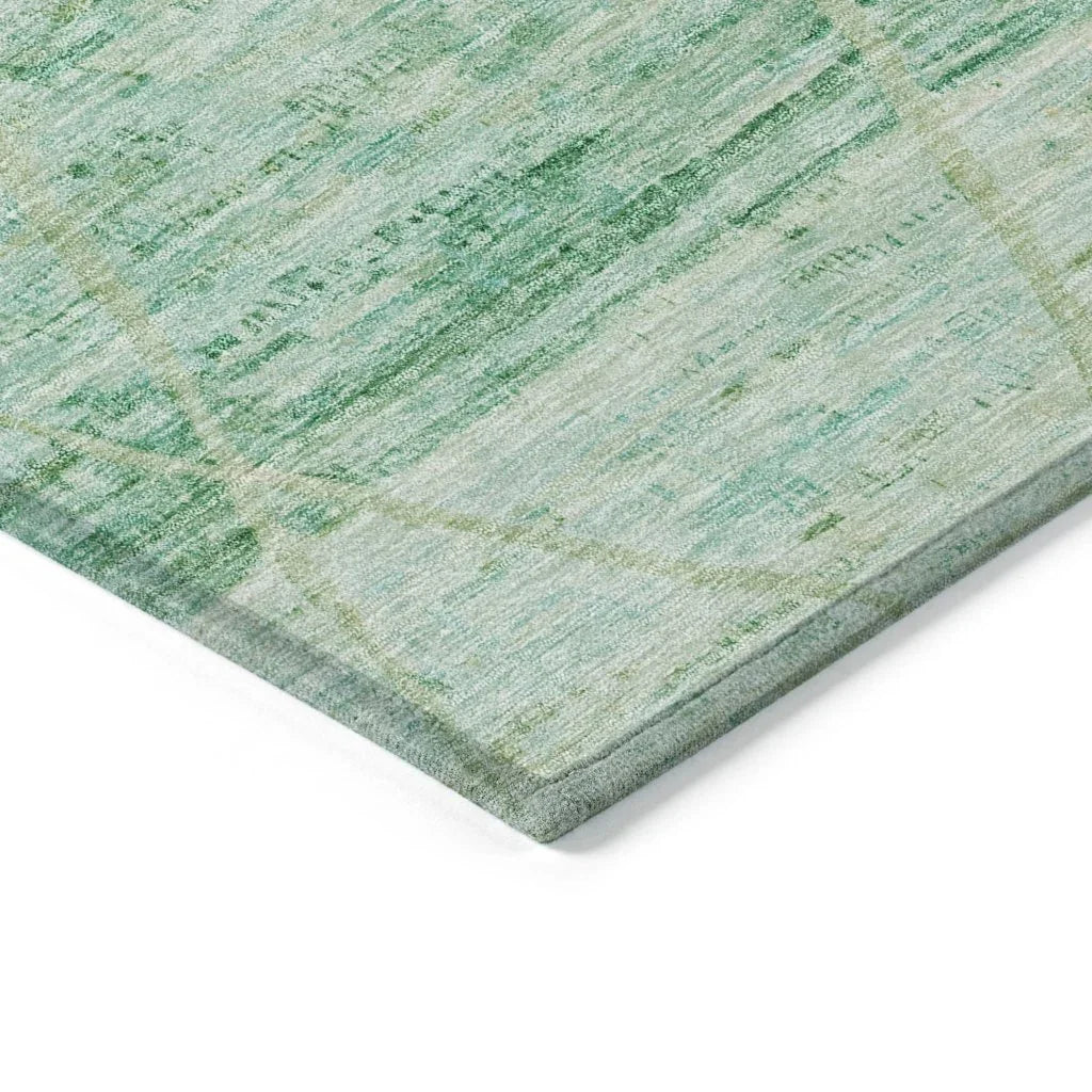 Flamara Green Washable Indoor - Outdoor Rug - LOOMLAN - LOOMLAN Rugs - Outdoor Rugs