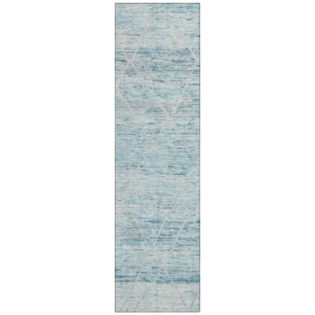 Flamara Teal Washable Indoor - Outdoor Rug - LOOMLAN - LOOMLAN Rugs - Outdoor Rugs