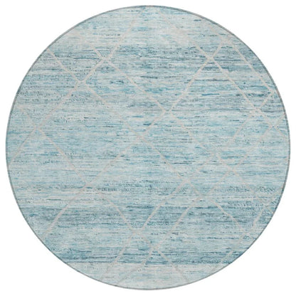 Flamara Teal Washable Indoor - Outdoor Rug - LOOMLAN - LOOMLAN Rugs - Outdoor Rugs