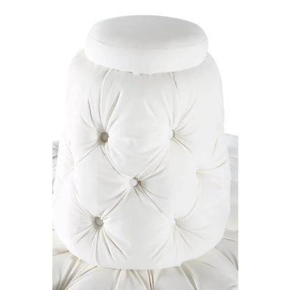 Fleur Island White Velvet Sofa - LOOMLAN - Peninsula Home - Sofas & Loveseats