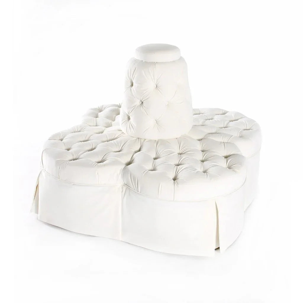 Fleur Island White Velvet Sofa - LOOMLAN - Peninsula Home - Sofas & Loveseats