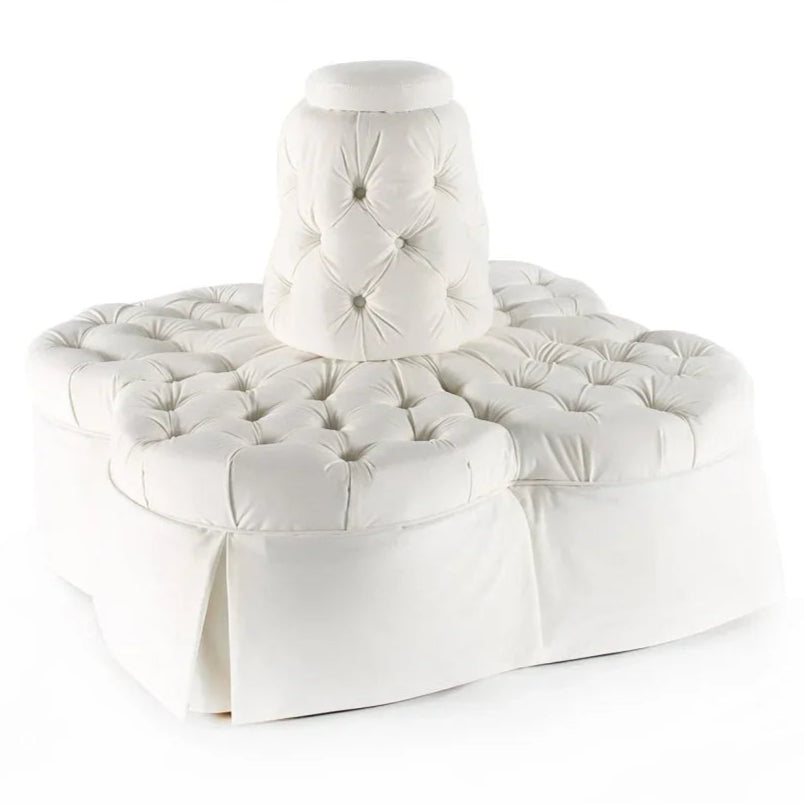 Fleur Island White Velvet Sofa - LOOMLAN - Peninsula Home - Sofas & Loveseats