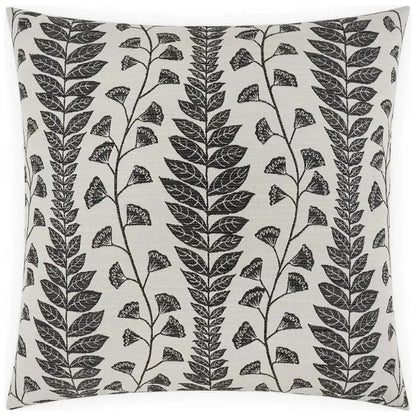 Fleurel Black Throw Pillow With Insert - LOOMLAN - D.V. Kap - Throw Pillows