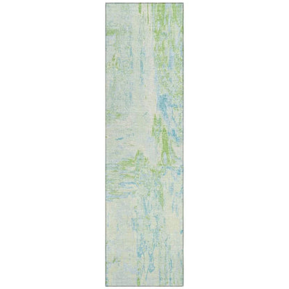 Floraé Green Washable Indoor - Outdoor Rug - LOOMLAN - LOOMLAN Rugs - Outdoor Rugs
