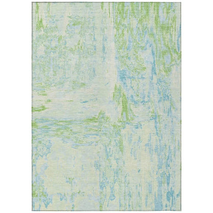 Floraé Green Washable Indoor - Outdoor Rug - LOOMLAN - LOOMLAN Rugs - Outdoor Rugs