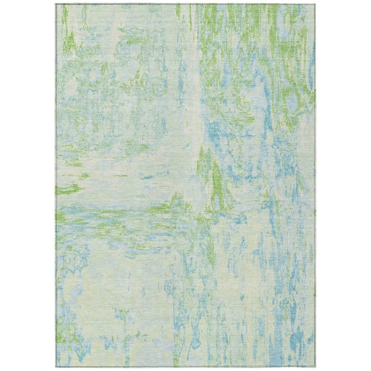Floraé Green Washable Indoor - Outdoor Rug - LOOMLAN - LOOMLAN Rugs - Outdoor Rugs