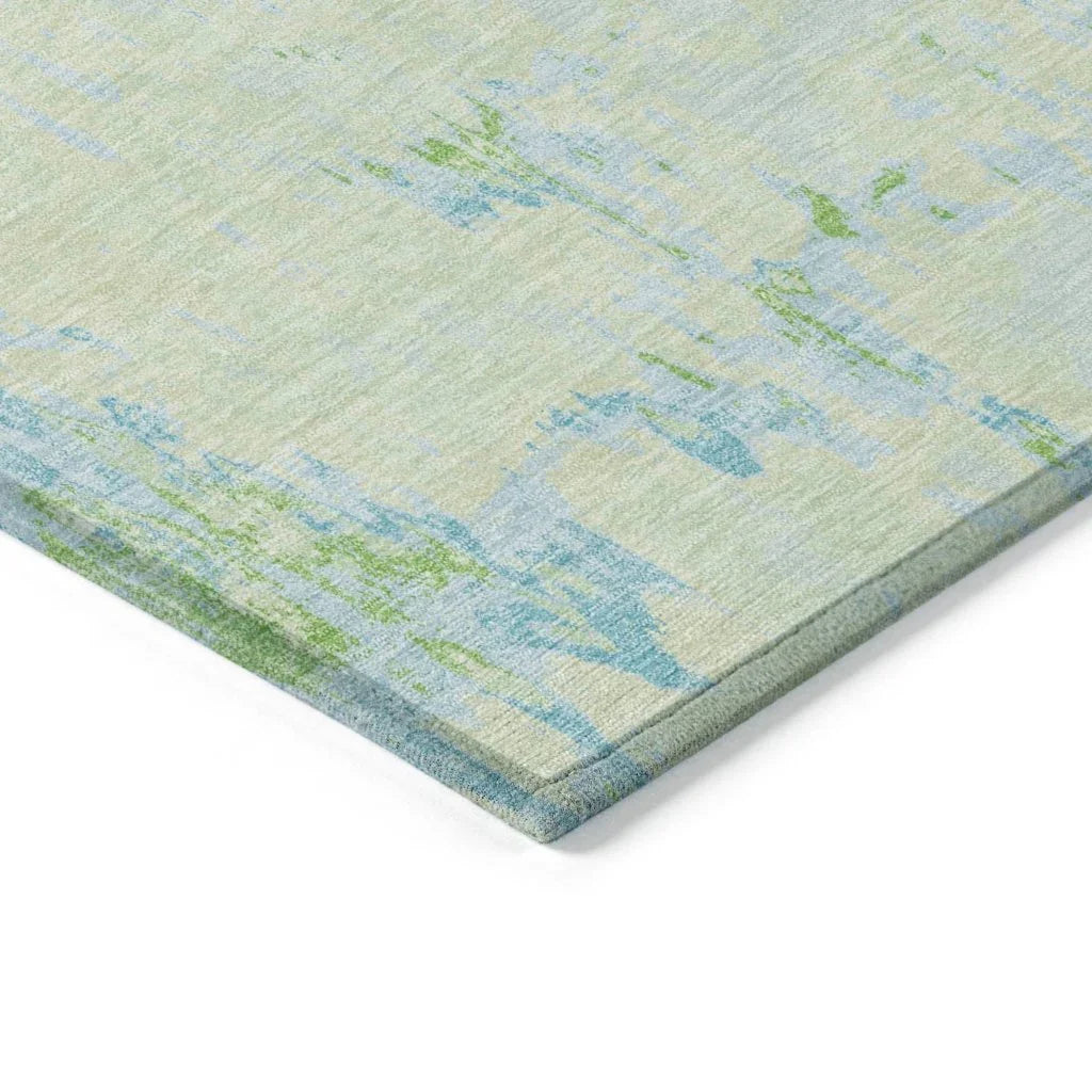 Floraé Green Washable Indoor - Outdoor Rug - LOOMLAN - LOOMLAN Rugs - Outdoor Rugs