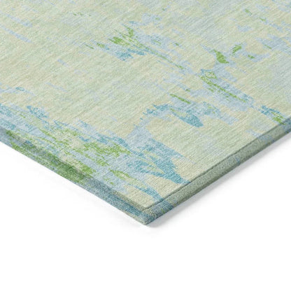 Floraé Green Washable Indoor - Outdoor Rug - LOOMLAN - LOOMLAN Rugs - Outdoor Rugs