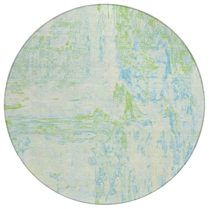 Floraé Green Washable Indoor - Outdoor Rug - LOOMLAN - LOOMLAN Rugs - Outdoor Rugs