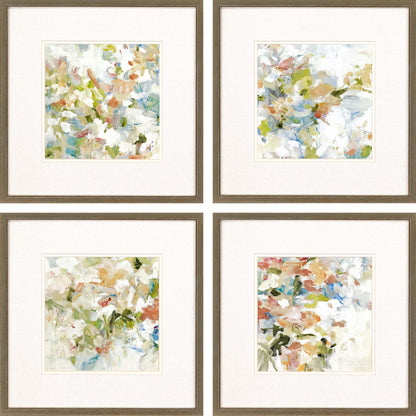 Floral Blush Wood Framed Wall Art 4PC