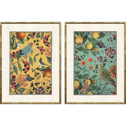 Floral Fruit Garden Framed Wall Art 2PC