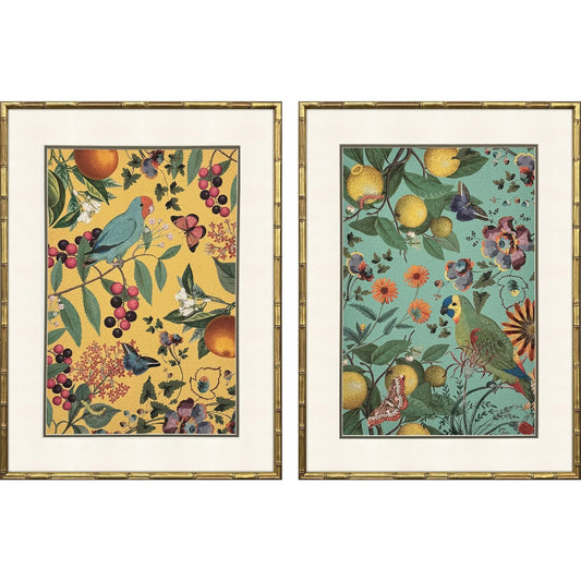 Floral Fruit Garden Framed Wall Art 2PC